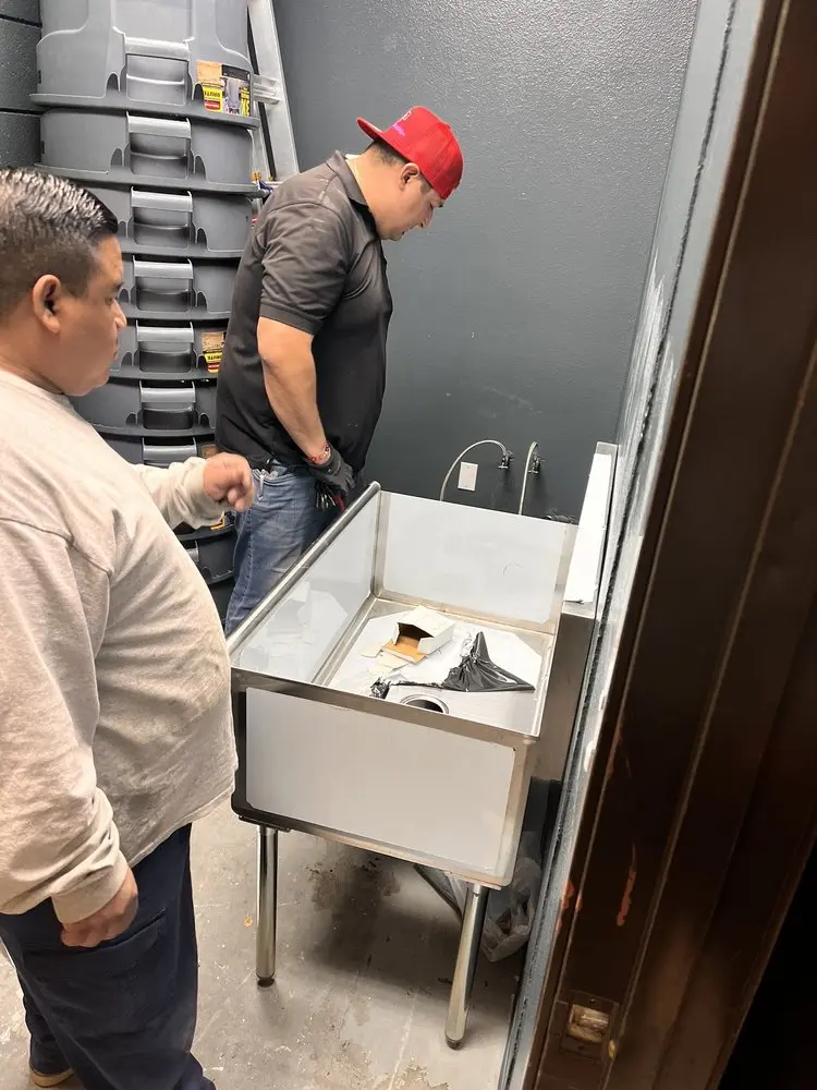 Commercial plumbing and sink installation in Gibson